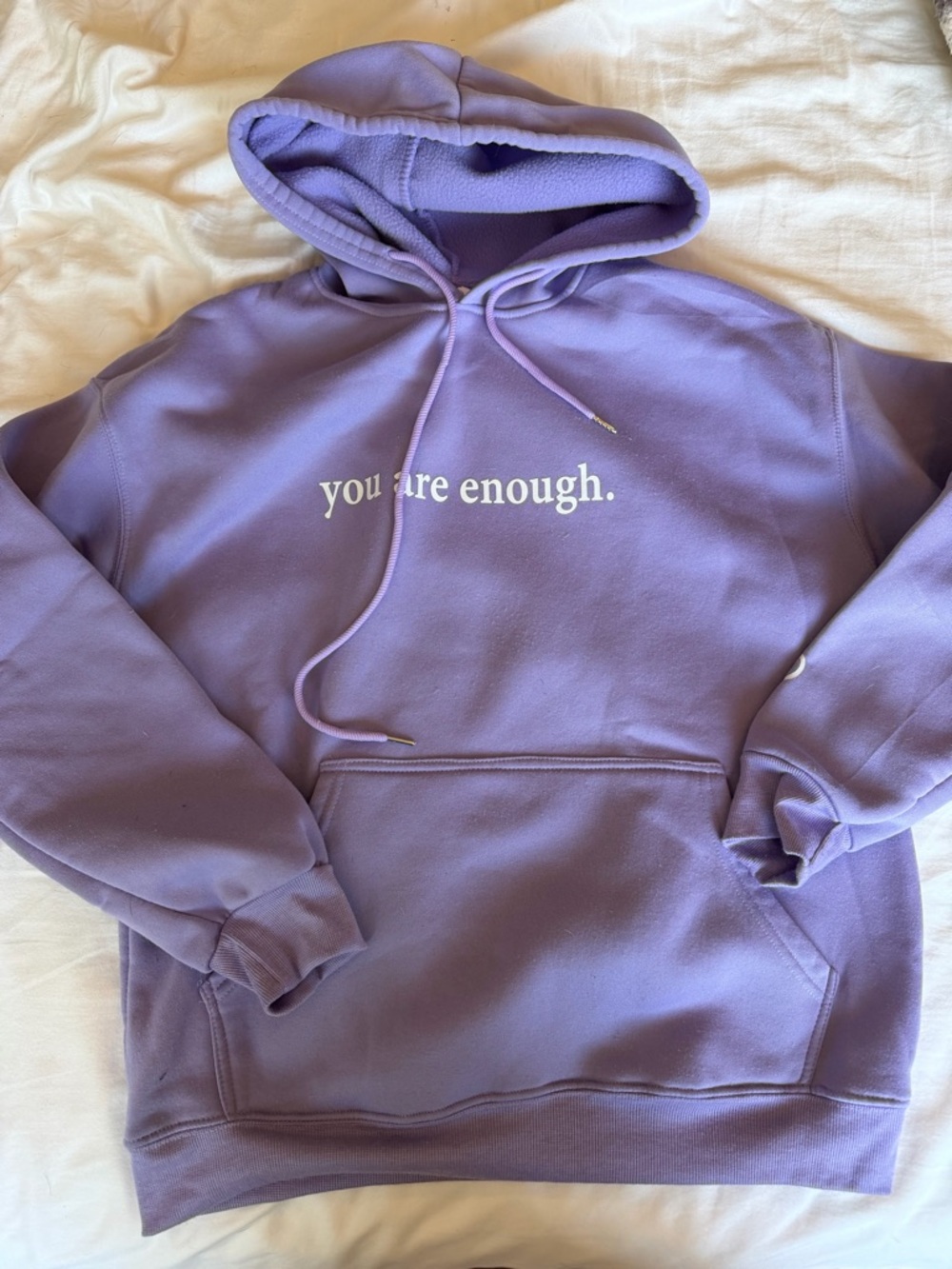 Lavender "You Are Enough." Hoodie - Unbranded
